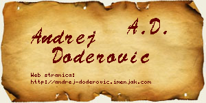 Andrej Doderović vizit kartica